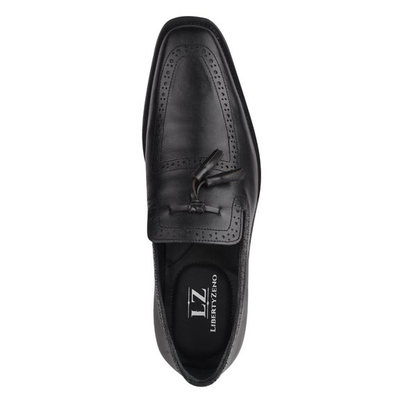 MEN\'S Black Tassel Loafer Leather Tassels Shoes main image 4